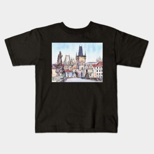 City landscape Prague Kids T-Shirt